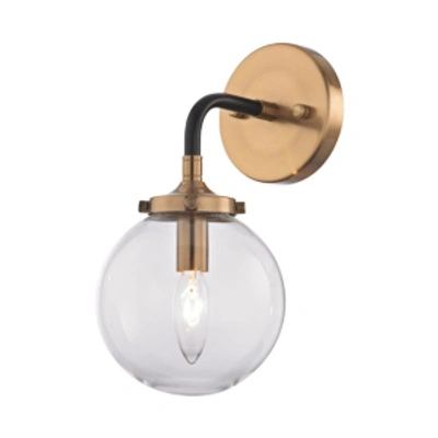 Elk Lighting Boudreaux 1 Light Wall Sconce In Matte Black And Antique Gold In Multi