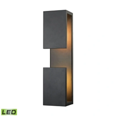 Elk Lighting Pierre Led Outdoor Wall Sconce In Textured Matte Black