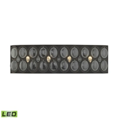 Elk Lighting Serai 4 Light Vanity In Oil Rubbed Bronze With Clear Glass