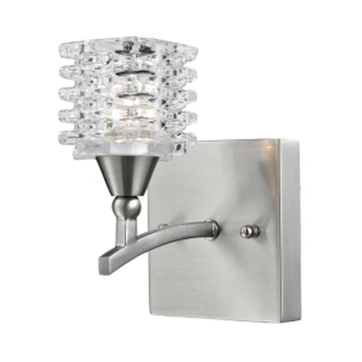 Elk Lighting Matrix 1-light Vanity In Satin Nickel In Silver