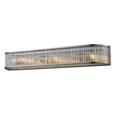 Elk Lighting Braxton 3-light Vanity In Polished Nickel In Silver