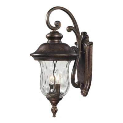 Elk Lighting 3 Light Outdoor Wall Mount In Regal Bronze