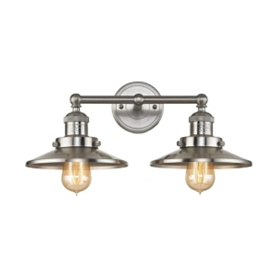 Elk Lighting English Pub 2 Light Vanity In Satin Nickel In Silver