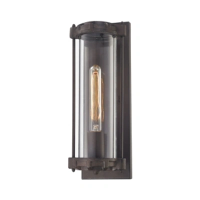 Elk Lighting Chasebrook 1 Light Wall Sconce In Clay Iron In Silver