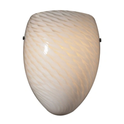 Elk Lighting Arco Baleno White Swirl Wall Sconce In Silver
