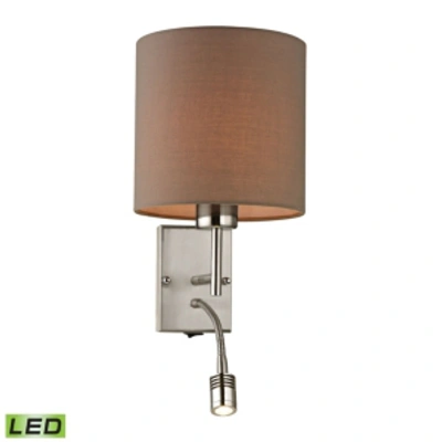 Elk Lighting Regina Collection 2 Light Wall Sconce In Brushed Nickel In Silver