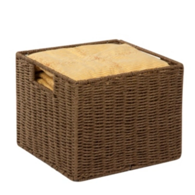 Honey Can Do Parchment Cord Storage Basket In Brown
