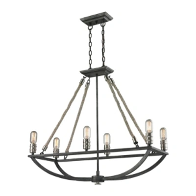 Elk Lighting Natural Rope 6 In Silver