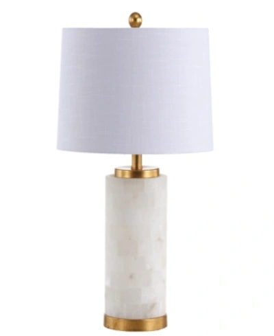 Jonathan Y Eliza Alabaster Led Table Lamp In White