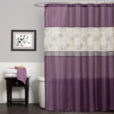 Lush Decor Covina 72"x 72" Shower Curtain In Purple