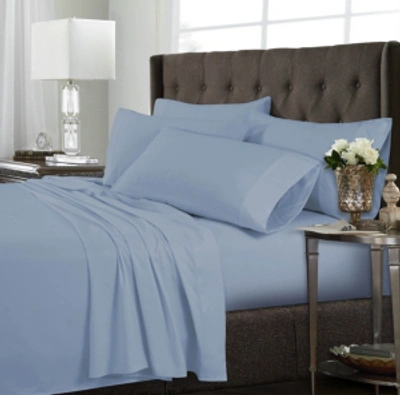 Tribeca Living Microfiber 120-gsm Extra Deep 6-piece Pocket Cal King Sheet Set Bedding In Blue