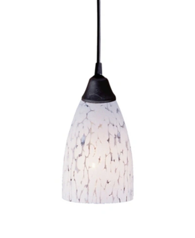 Elk Lighting Classico Collection Snow White 1 Lt Glass In Rust