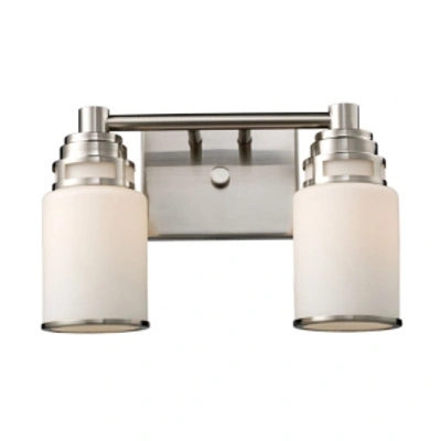 Elk Lighting Bryant 2-light Wb In Satin Nickel In Silver
