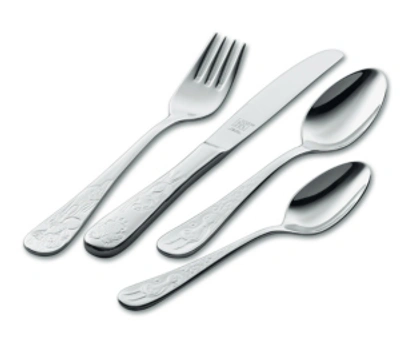 J.a. Henckels Zwilling  Twin Kids Grimms Fairytales 18/10 4-piece Place Setting In Silver