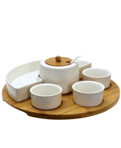 Elama Signature 8 Piece Appetizer Serving Set In White