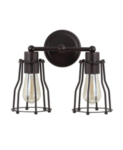 Jonathan Y Evelyn 2-light Metal Vanity Light In Black