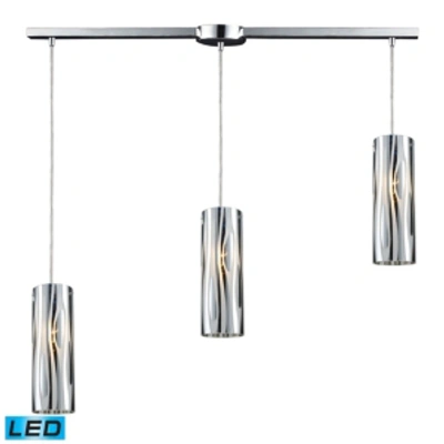 Elk Lighting Chromia 3-light Linear Pendant In Polished Chrome