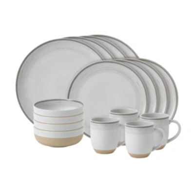Ed Ellen Degeneres Crafted By Royal Doulton Brushed Glaze 16 Pc Dinnerware Set In White