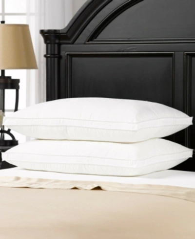 Ella Jayne Soft Plush Gusseted Soft Gel Filled Stomach Sleeper Pillow - Set Of Two - Queen In White