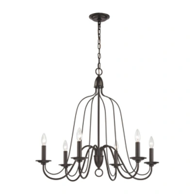 Elk Lighting Monroe 6 Light Chandelier In Oil Rubbed Bronze