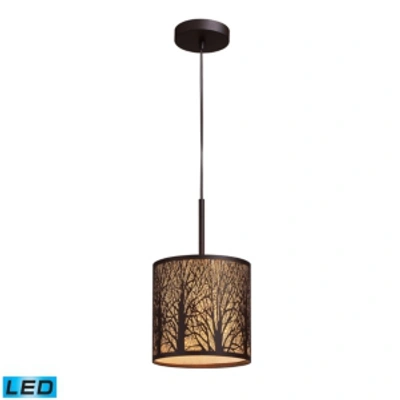Elk Lighting Woodland Sunrise 1-light Pendant In Aged Bronze