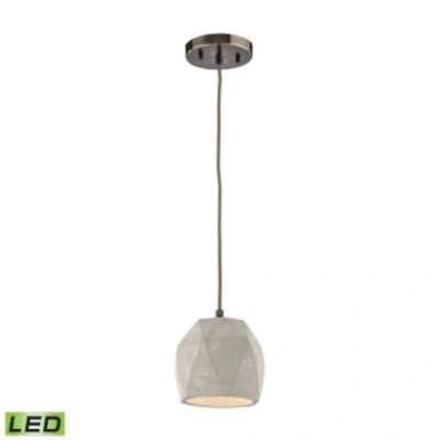 Elk Lighting Urban Form 1 Light Pendant In Black Nickel In Silver