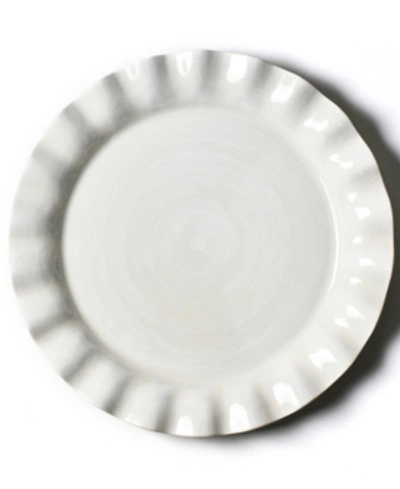 Coton Colors By Laura Johnson Signature White Ruffle Round Platter