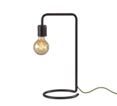 Adesso Morgan Desk Lamp With Vintage Bulb In Matte Black