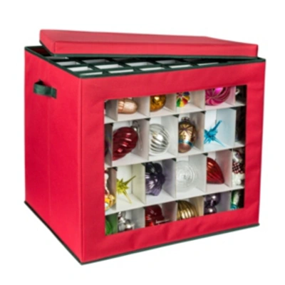 Honey Can Do 120-count Ornament Storage Container In Red