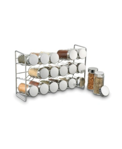 Polder 18 Jar Spice Rack In Chrome