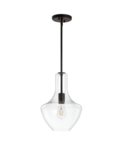 Jonathan Y Watts Glass/metal Led Pendant In Black