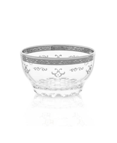 Classic Touch Set Of 6 Dessert Bowls With Rich Design In Silver