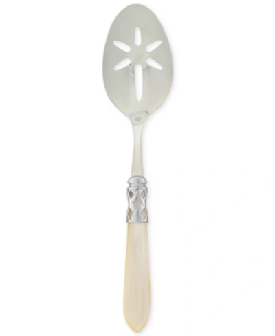 Vietri Aladdin Brilliant Slotted Serving Spoon In Ivory