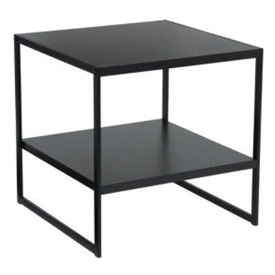 Household Essentials 2-tier Square Side Table In Black