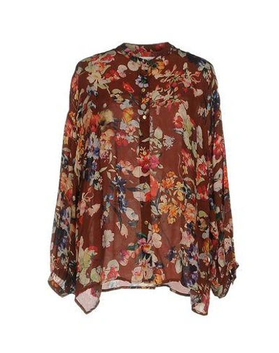 Essentiel Antwerp Floral Shirts & Blouses In Cocoa