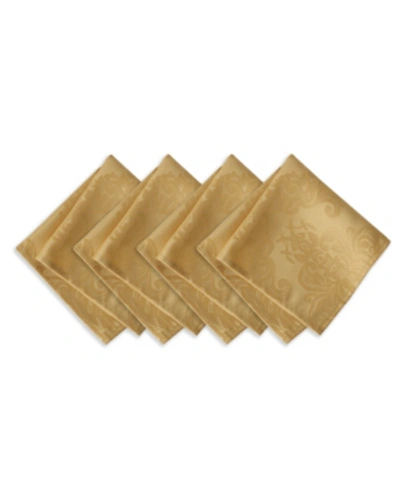 Elrene Barcelona Set Of 4 Napkins In Gold