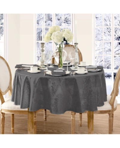 Elrene Barcelona 90" Round Tablecloth In Gray