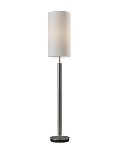 Adesso Hollywood Floor Lamp In Brushed Steel
