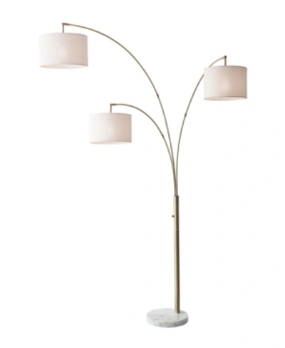 Adesso Bowery 3-arm Arc Lamp In Antique Brass