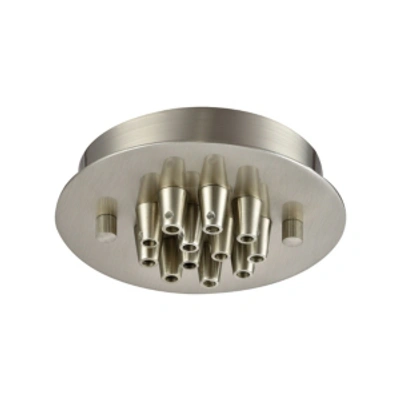 Elk Lighting Pendant Options 12 Light Small Round Canopy In Satin Nickel In Silver