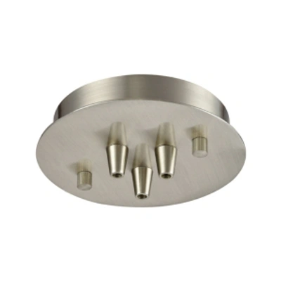 Elk Lighting Pendant Options 3 Light Small Round Canopy In Satin Nickel In Silver