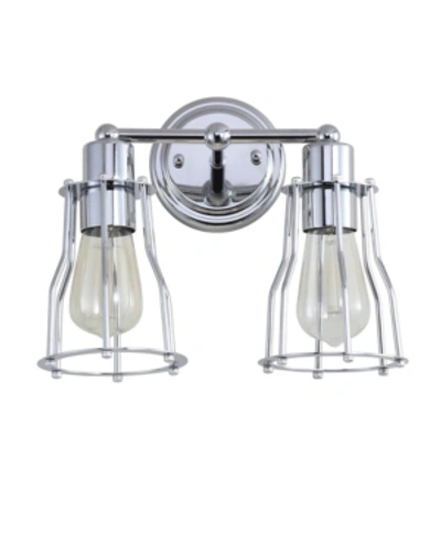 Jonathan Y Evelyn 2-light Metal Vanity Light In Silver