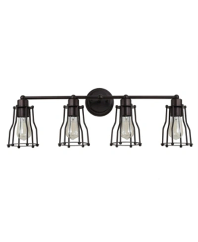 Jonathan Y Evelyn 4-light Metal Vanity Light In Black