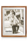 Nambe Nambé Hayden Picture Frame In Silver And Brown