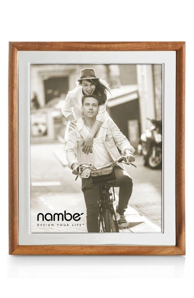 Nambe Hayden Frame, 8" X 10" In Silver And Brown