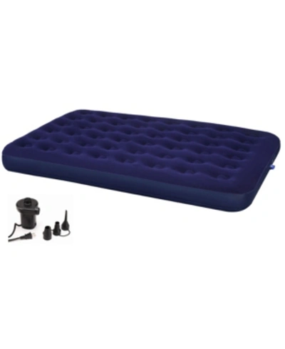 Achim Second Avenue Collection Queen Air Mattress With Electric Air Pump In Blue
