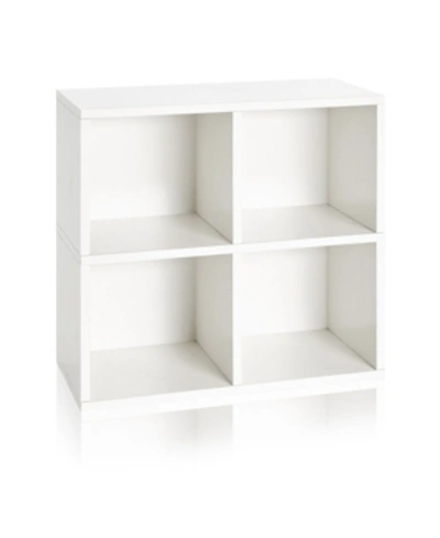 Way Basics Eco Friendly 4 Cubby In White