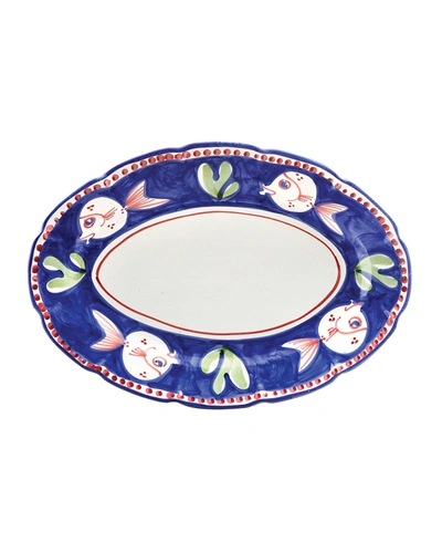 Vietri Campagna Oval Platter In Navy