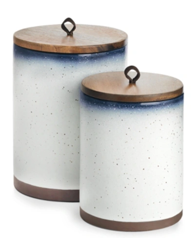 Lucky Brand Dip-dye Canisters, Set Of 2 In Blue