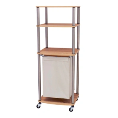 Household Essentials Laundry Hamper Storage Cart In Light Ash